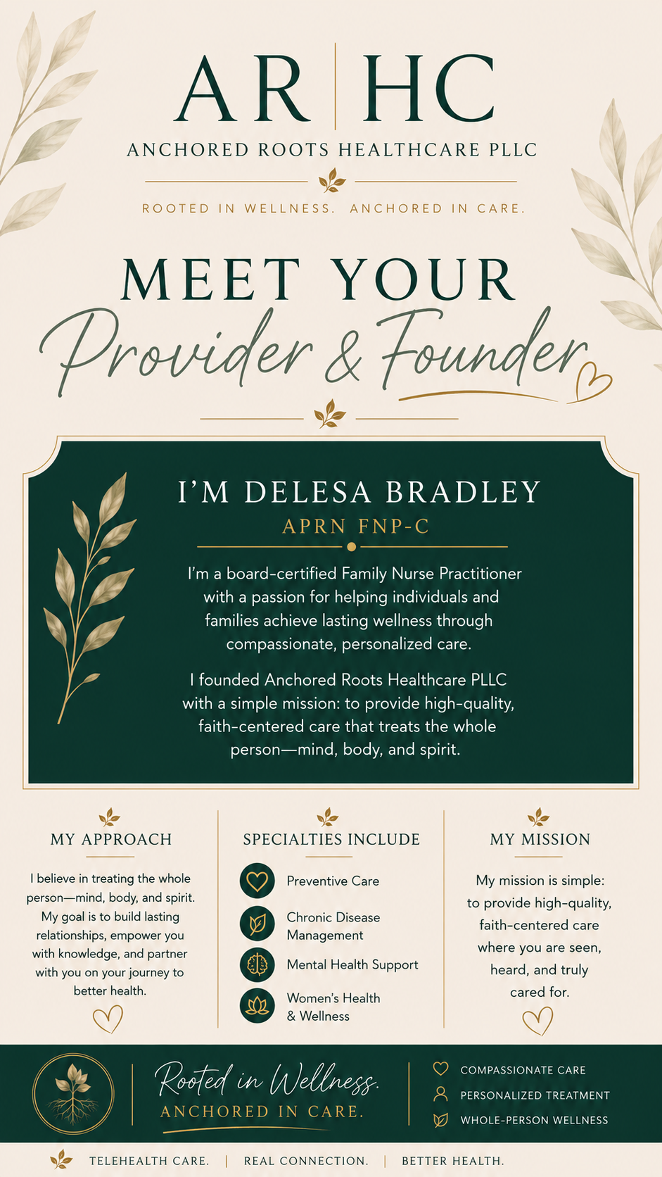 Meet your provider and founder, Delesa Bradley, APRN FNP-C